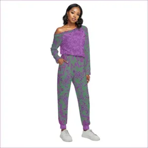 Chameleon Snake Womens Off-Shoulder Jumpsuit