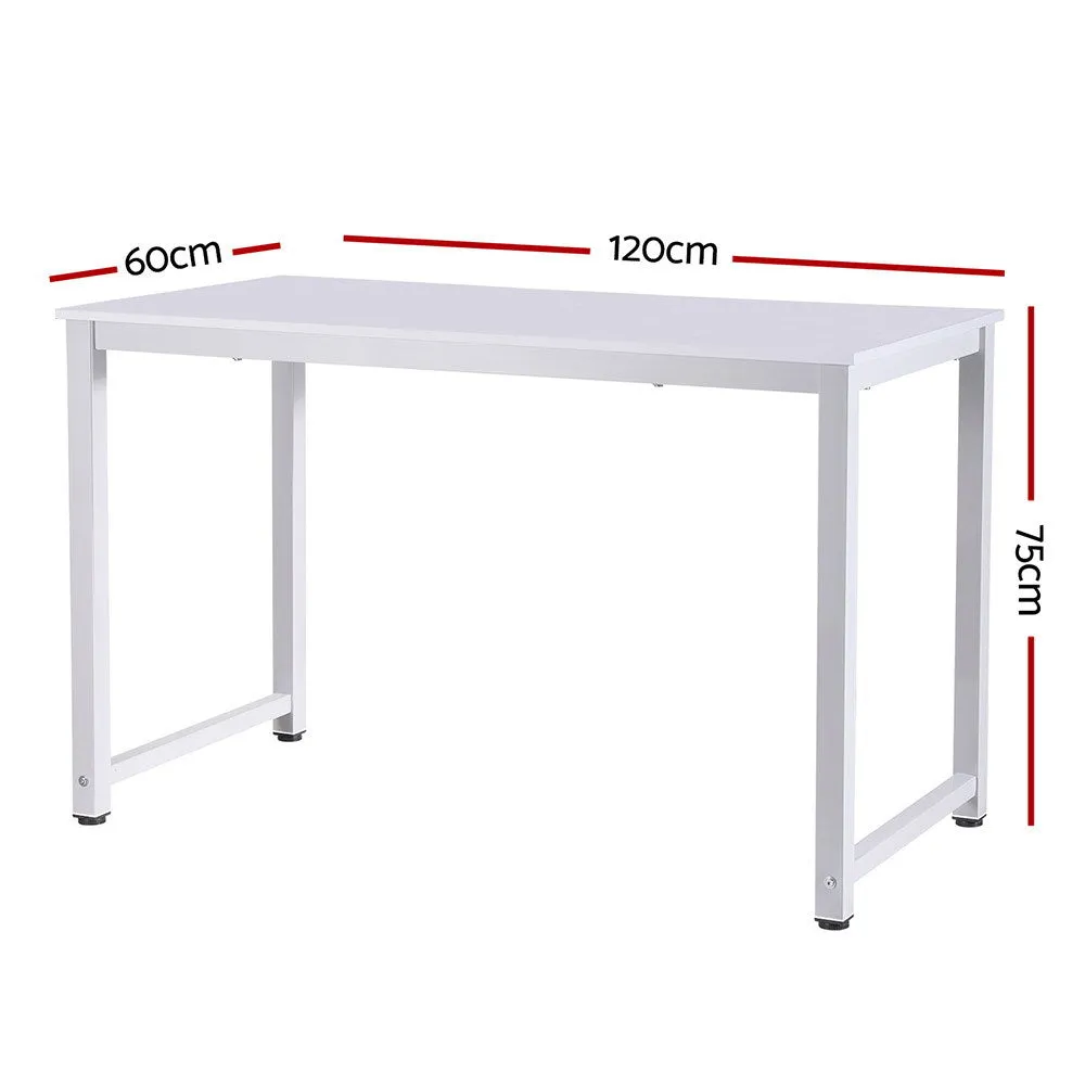 120cm Computer Desk Home Office Study Table - White