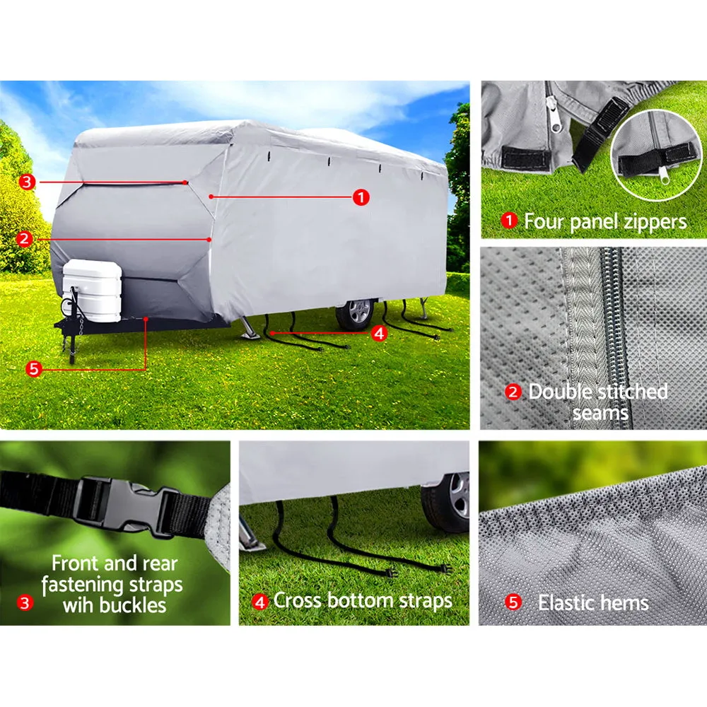 14-16ft Caravan Cover Campervan 4 Layer UV Water Resistant