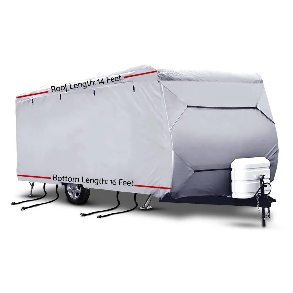 14-16ft Caravan Cover Campervan 4 Layer UV Water Resistant