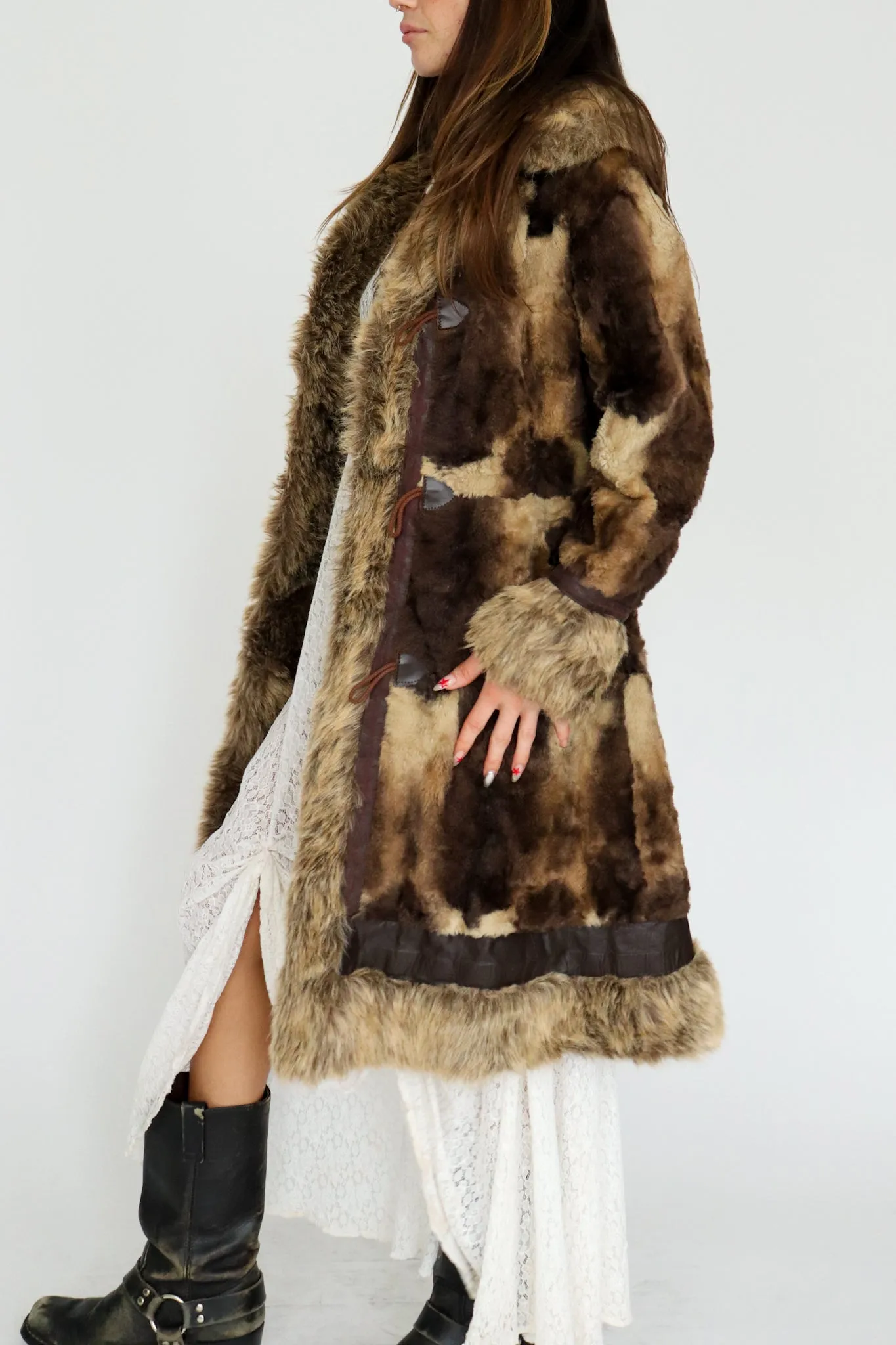 1970s Faux Fur Penny Lane Coat