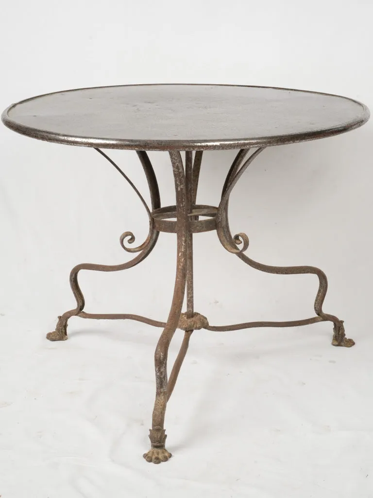 19th-Century Iron Round Garden Table from Arras 33½"