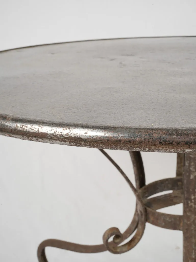 19th-Century Iron Round Garden Table from Arras 33½"