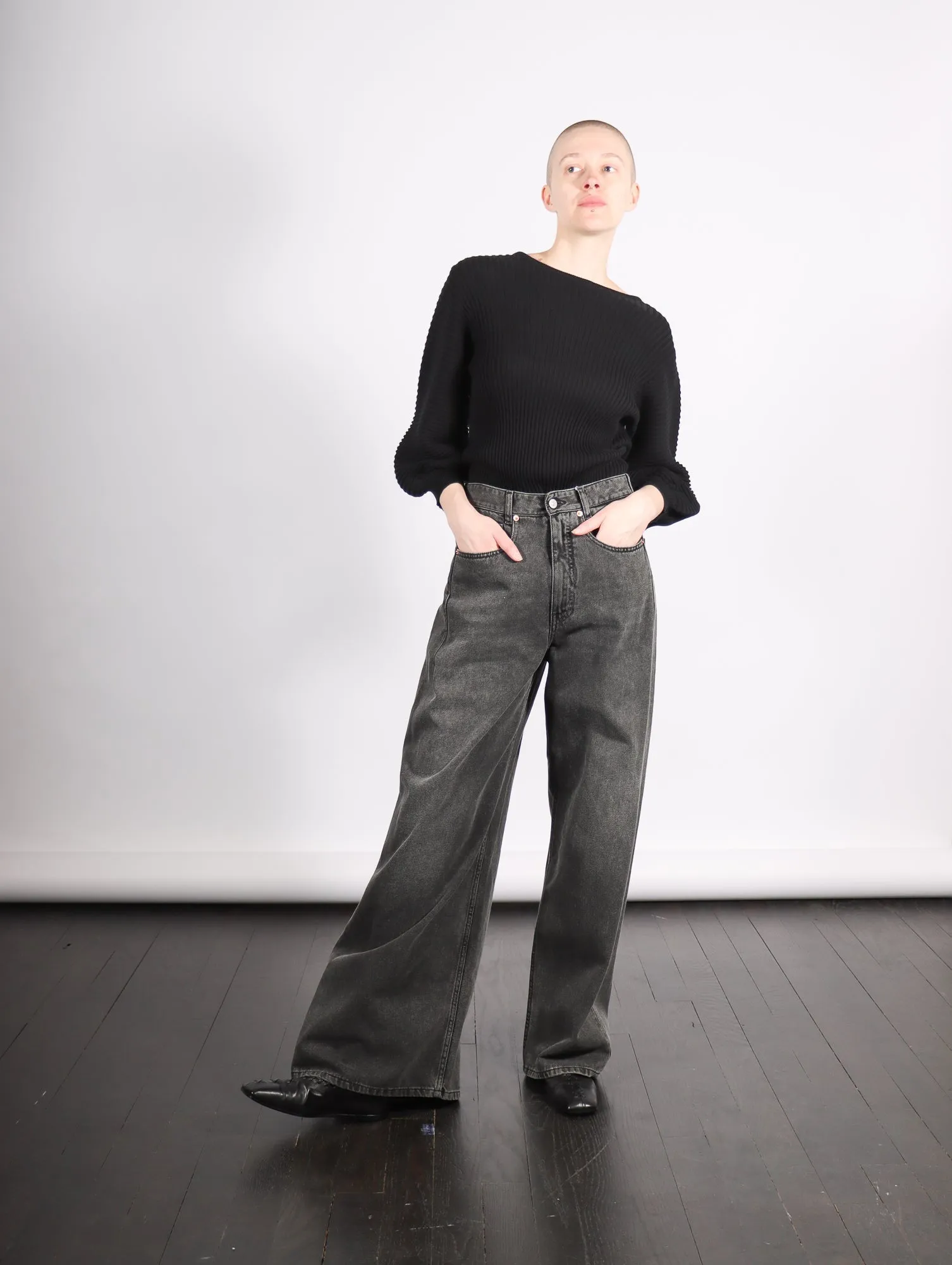 5 Pocket Pants in Gray by MM6 Maison Margiela