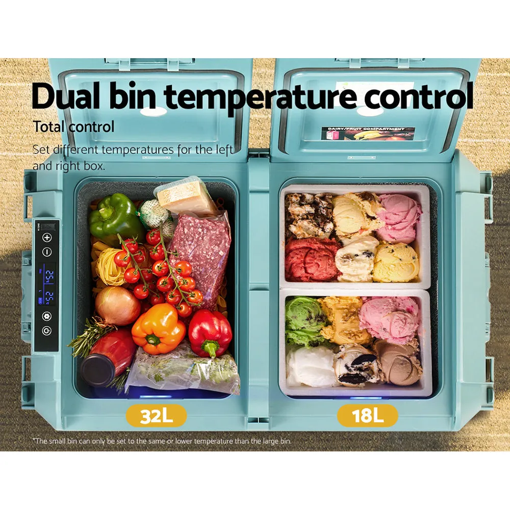 50L Portable Fridge Freezer Fridges Cooler Camping 12V/24V/240V Caravan