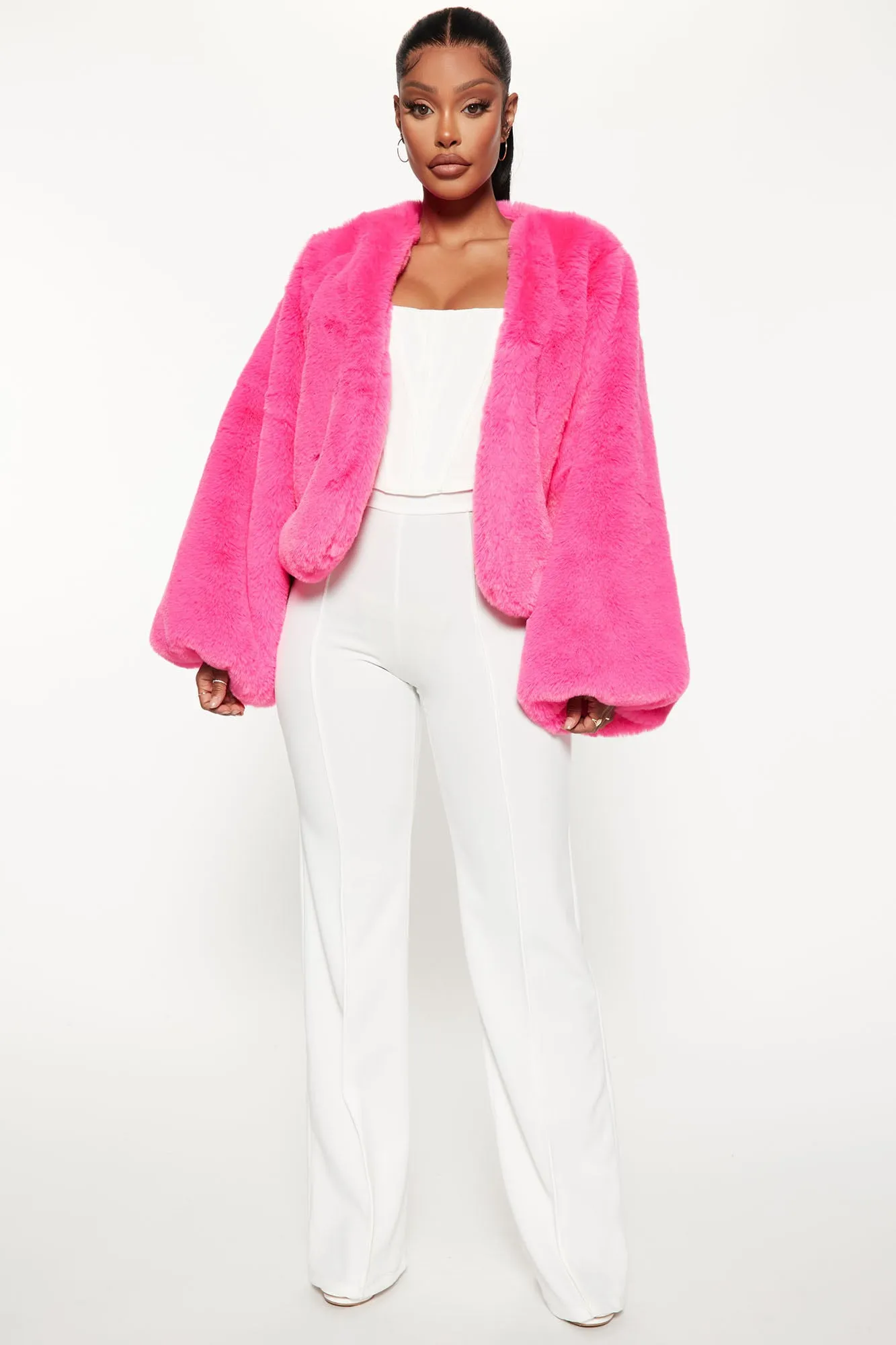 A Little Extra Jacket - Hot Pink