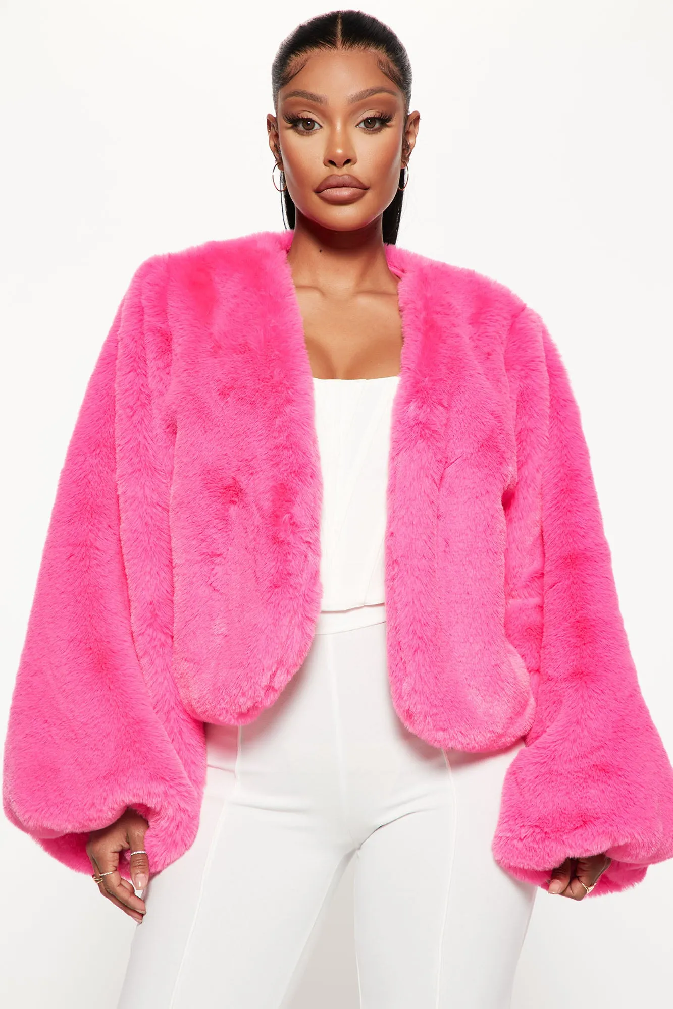 A Little Extra Jacket - Hot Pink