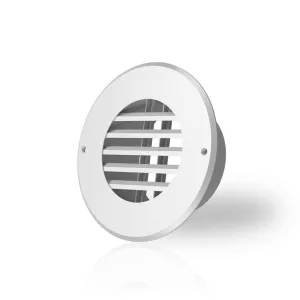 AC Infinity Wall Mount Duct Grille Vent, White Steel, 4-Inch