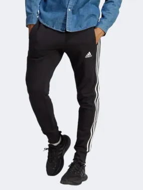 Adidas Essentials French Terry Tapered Cuff 3-Stripes Men Sportswear Pant Black/White