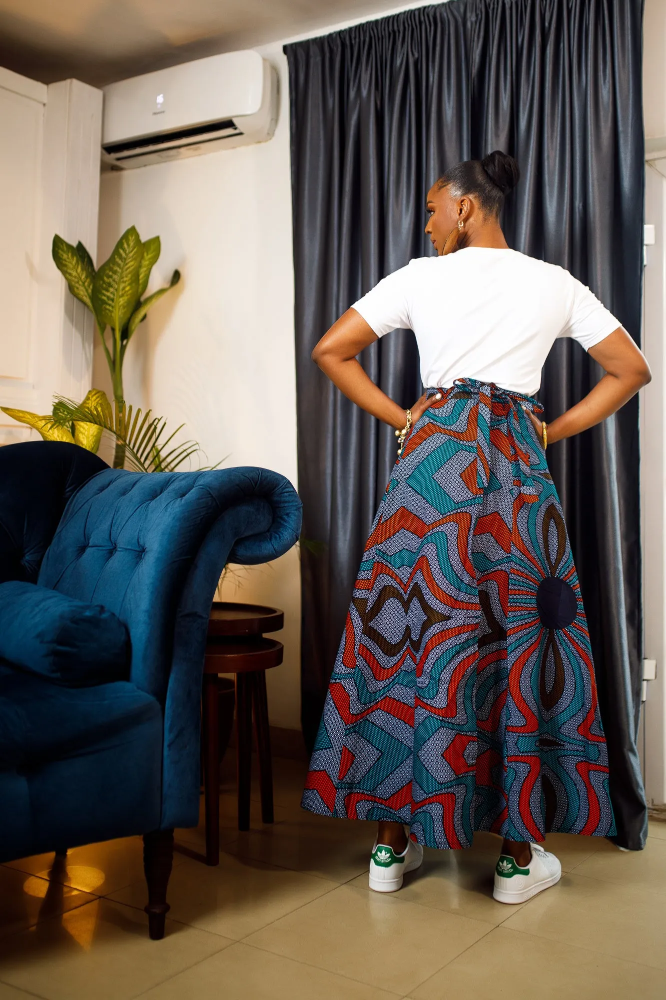 African Print Isoke Wrap Skirt