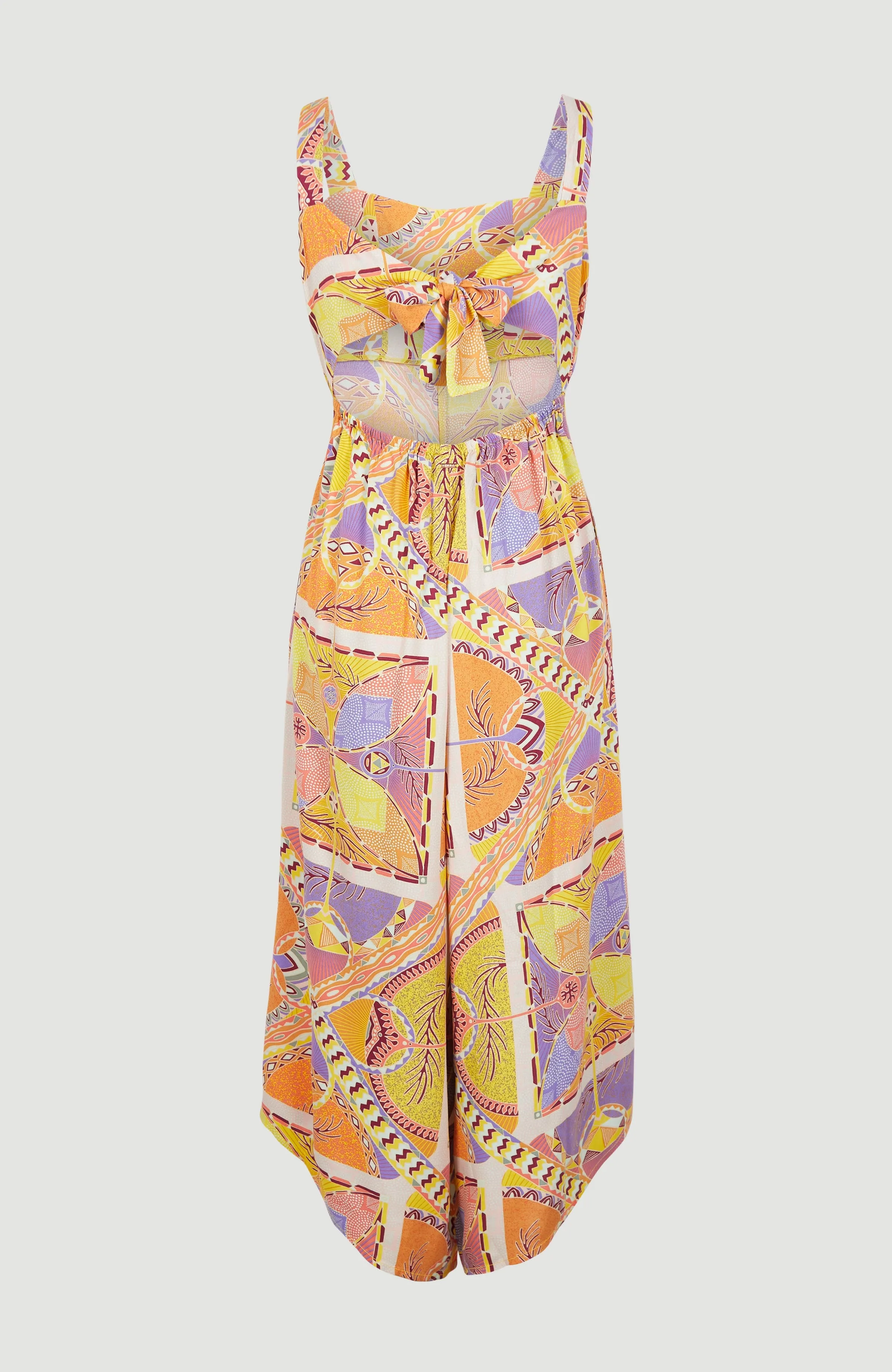 Alba Jumpsuit | Yellow Scarf Print