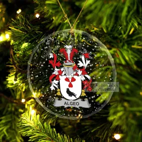 Algeo Irish Clan Christmas Glass Ornament with Coat of Arms