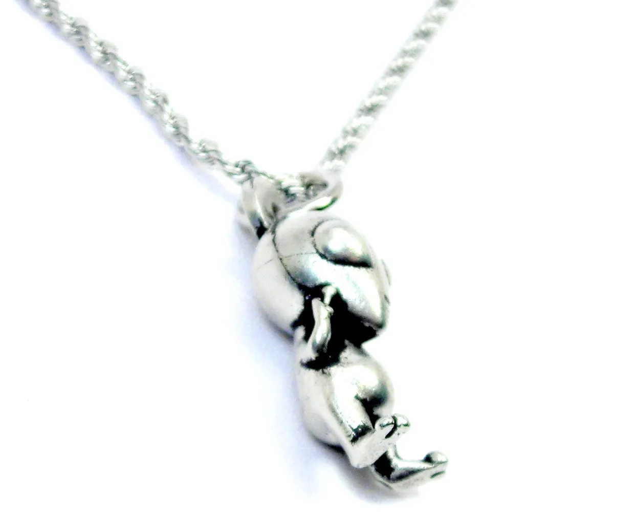 Alien grey man  UFO  Single Charm Necklace