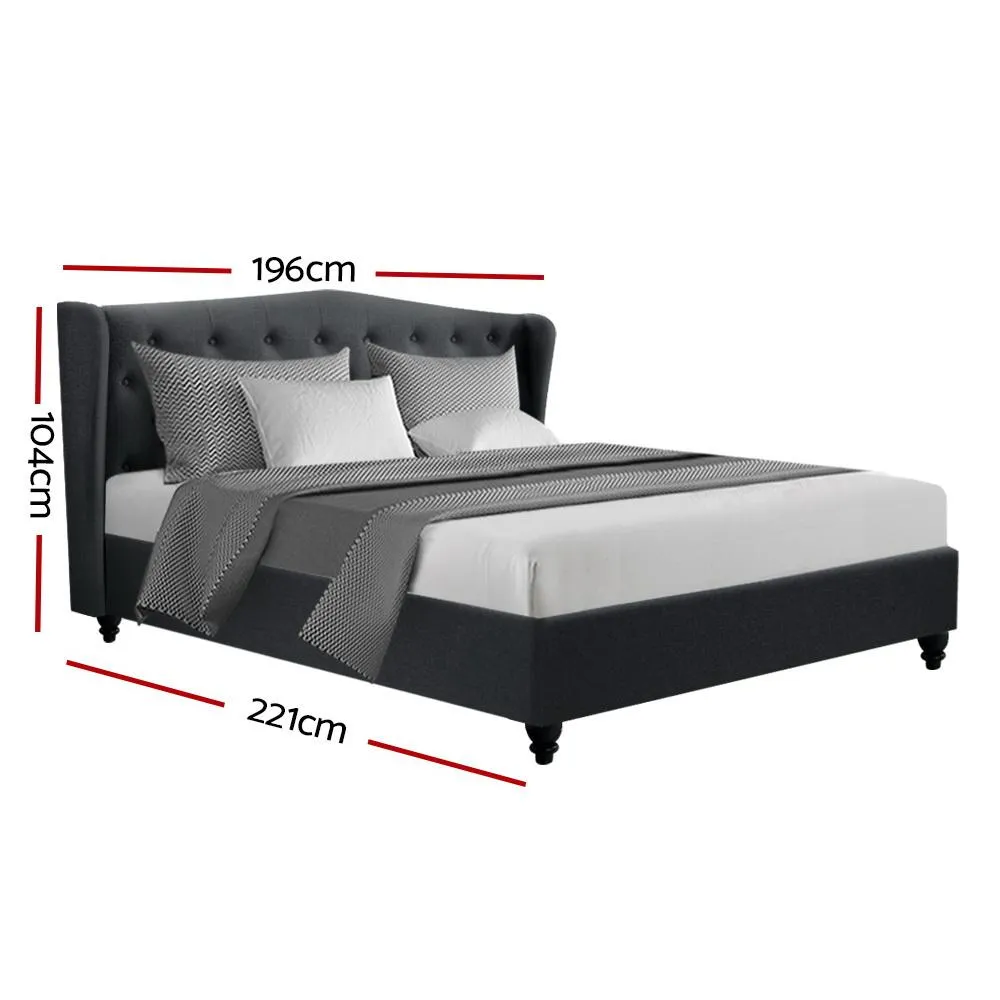 Altona King Bed Frame Charcoal