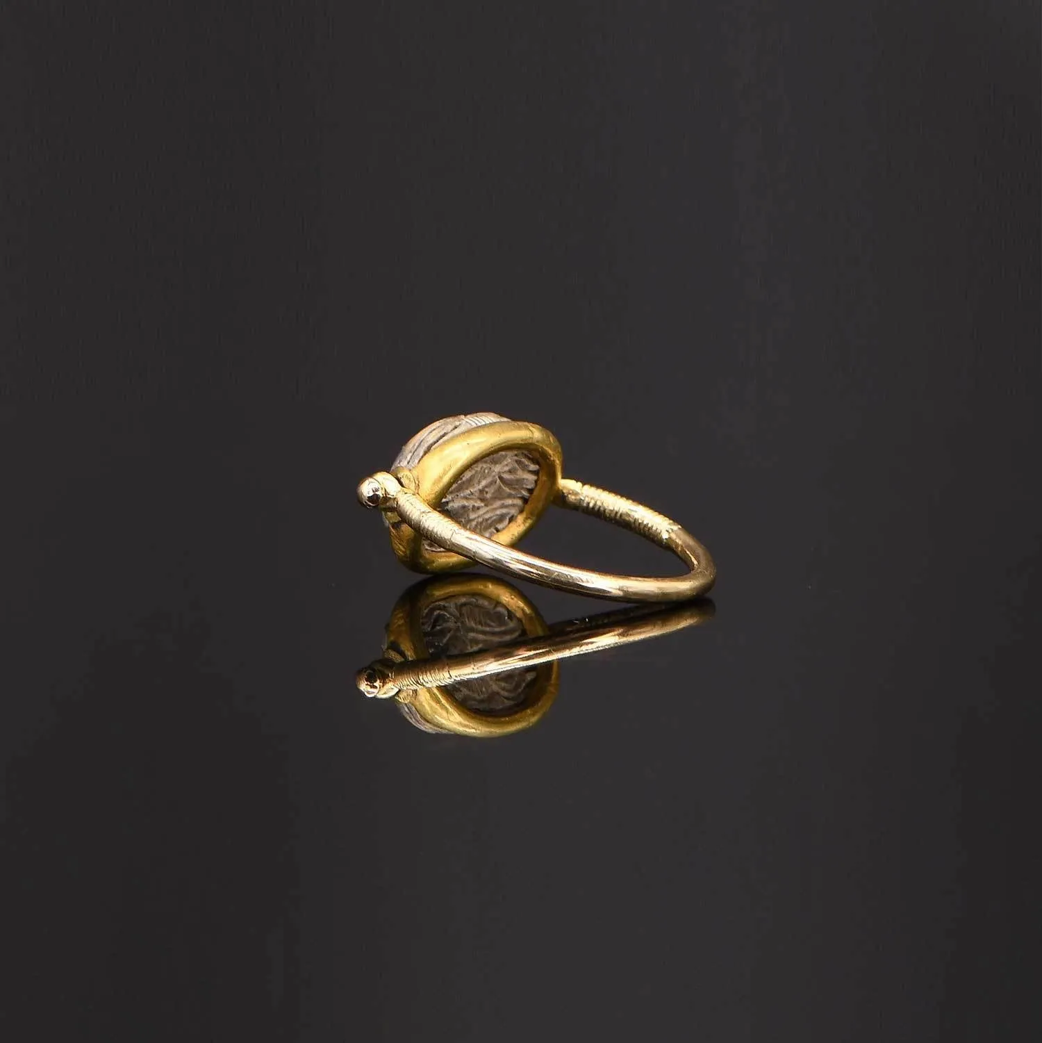 An Egyptian Steatite Scarab Swivel Ring, 2IP, ca. 1759-1539 BCE