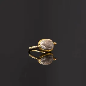 An Egyptian Steatite Scarab Swivel Ring, 2IP, ca. 1759-1539 BCE