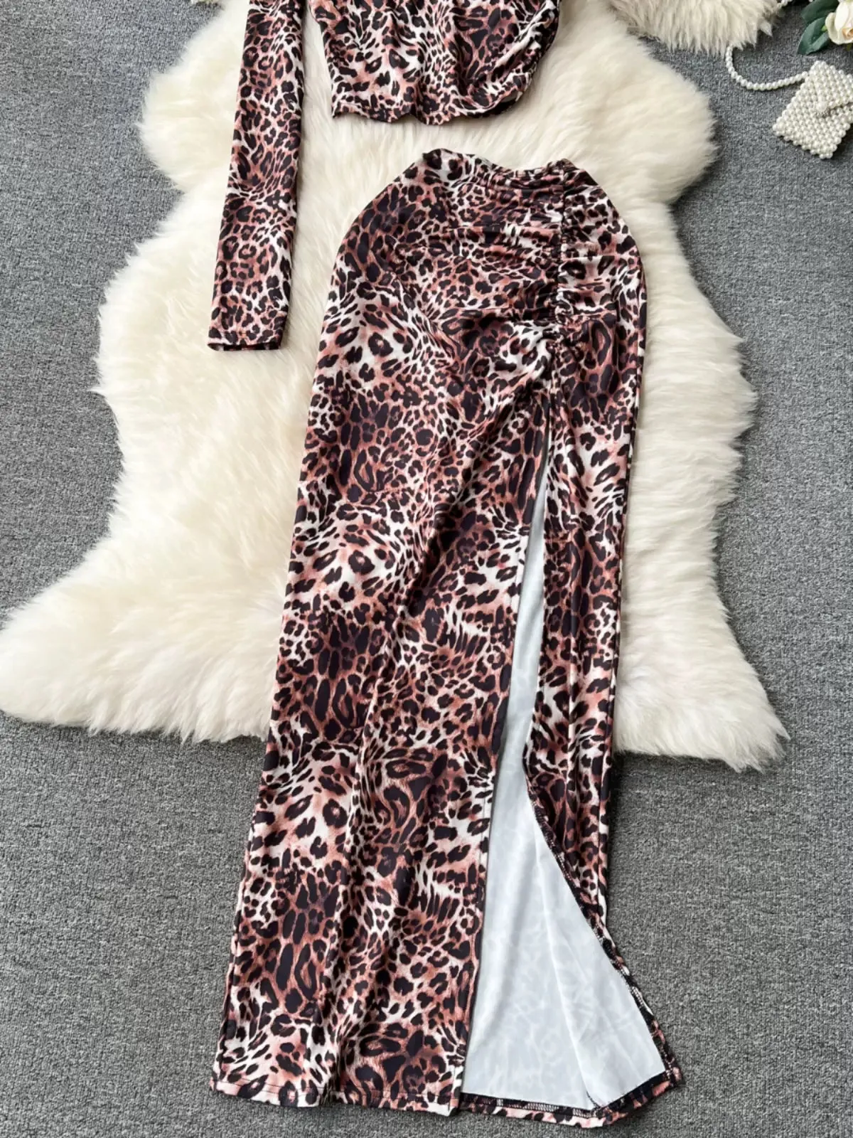 Animal Instinct Leopard Print Asymmetrical Jumpsuit