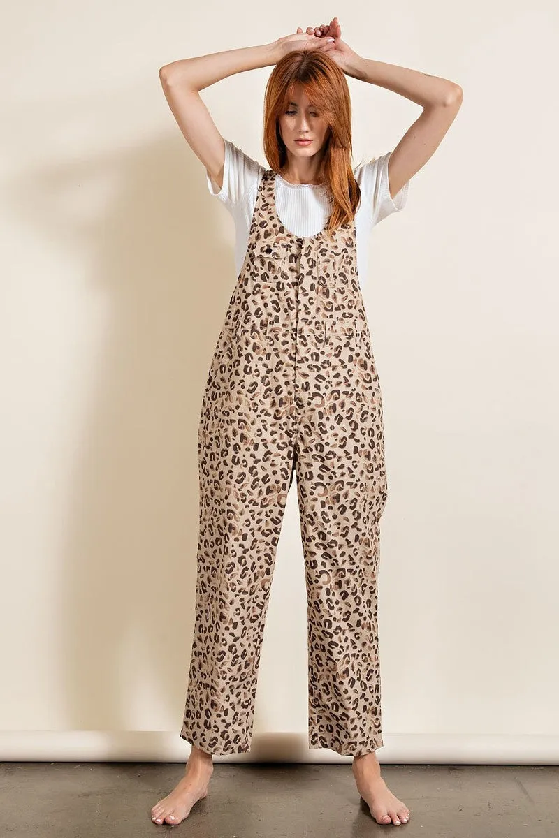 Animal/leopard Printed Jumpsuit