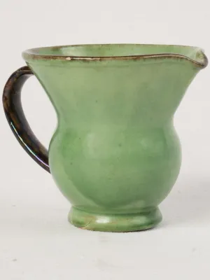 Antique Green Glazed Spittoon, Dieulefit, 4"