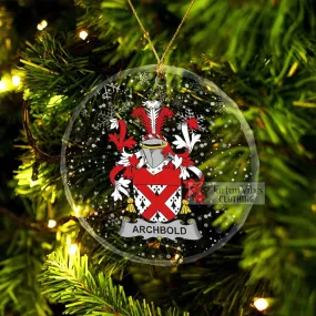 Archbold Irish Clan Christmas Glass Ornament with Coat of Arms