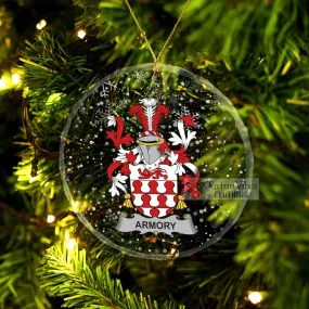 Armory Irish Clan Christmas Glass Ornament with Coat of Arms