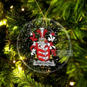 Armstrong Irish Clan Christmas Glass Ornament with Coat of Arms