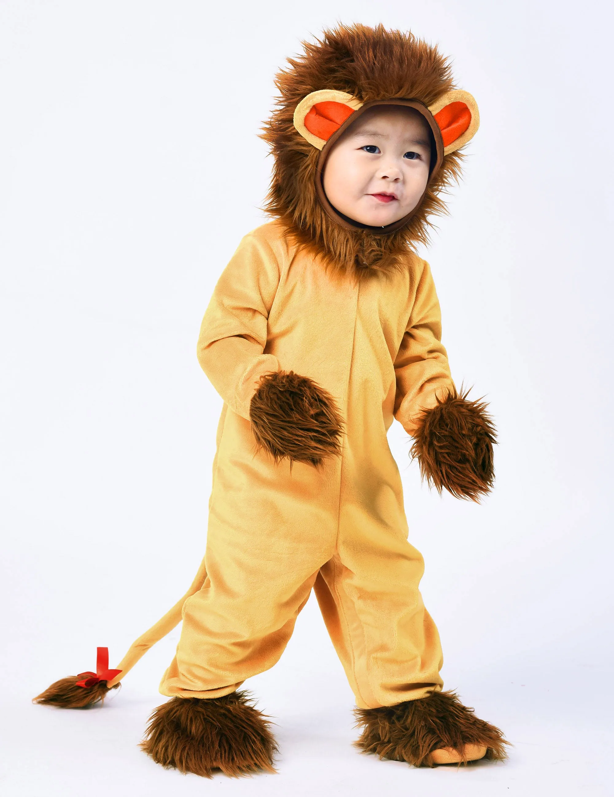 Baby Lion Costume, Animal Halloween Pajamas, Girls Boys Onesie Romper Jumpsuit 5PCS