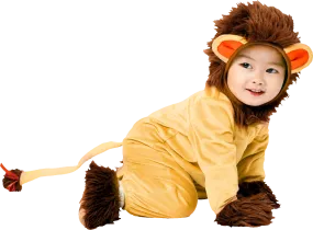 Baby Lion Costume, Animal Halloween Pajamas, Girls Boys Onesie Romper Jumpsuit 5PCS