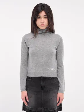 Balaclava Knit Top (KT3-24-655-W-GREY)