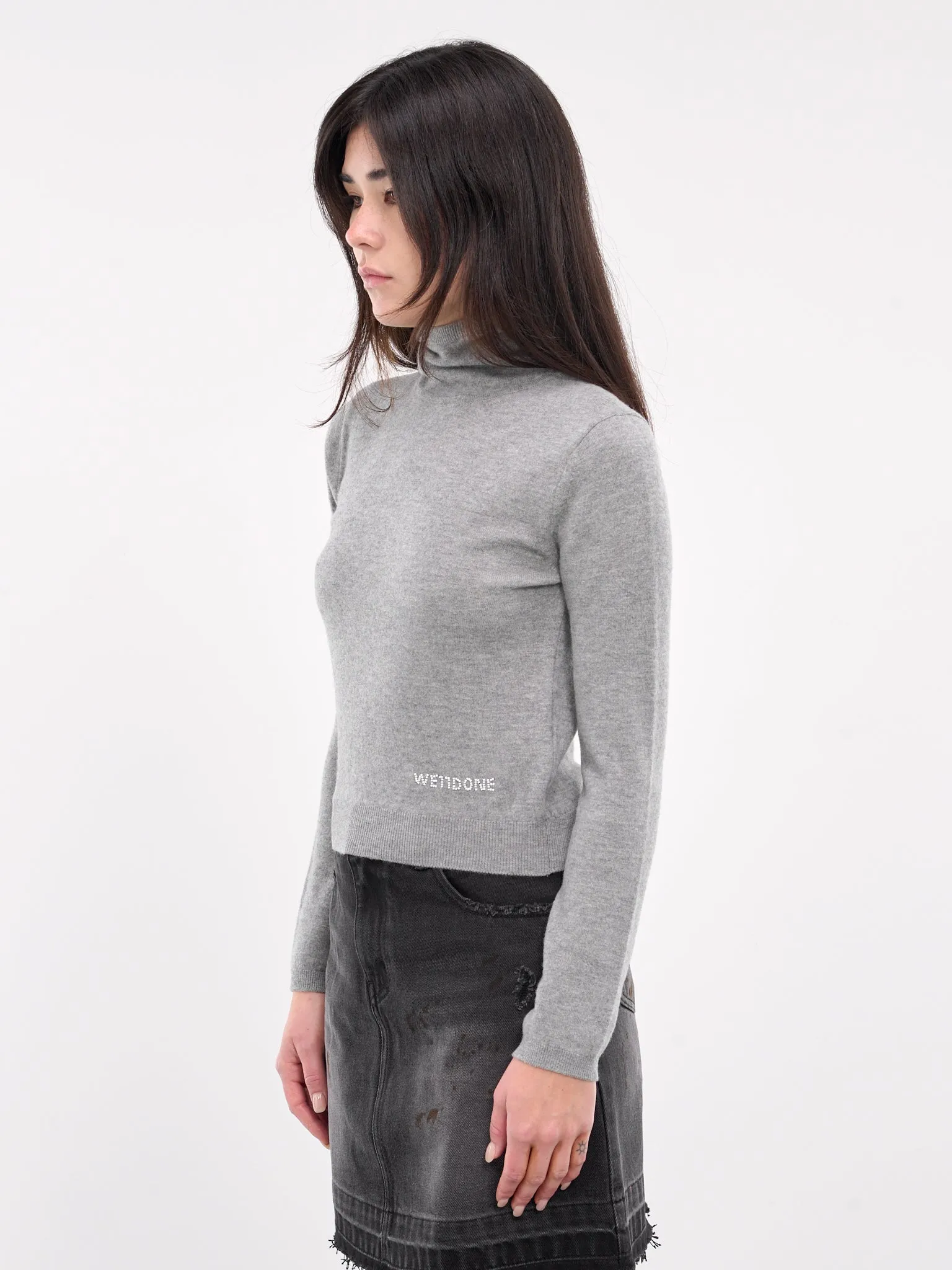 Balaclava Knit Top (KT3-24-655-W-GREY)