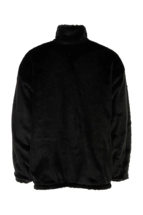 BALENCIAGA | Black eco fur coat