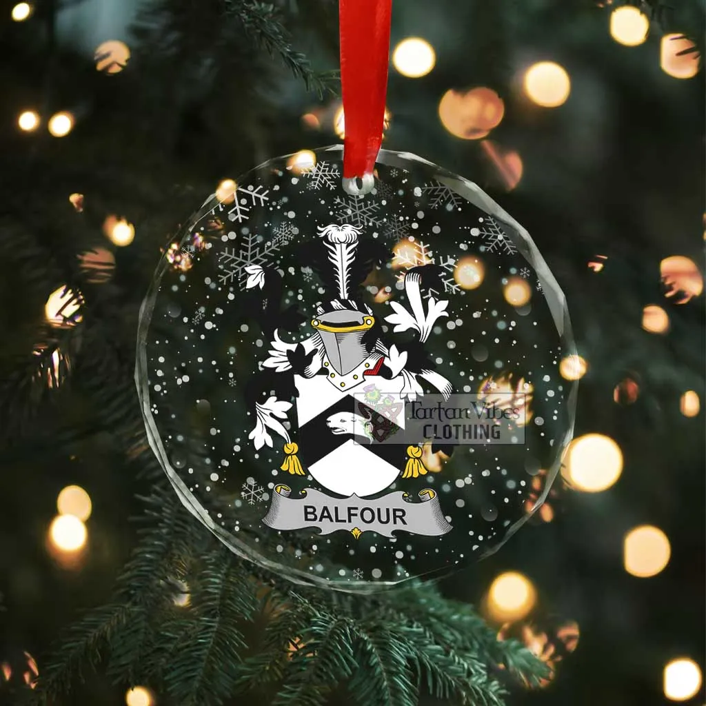 Balfour Irish Clan Christmas Glass Ornament with Coat of Arms