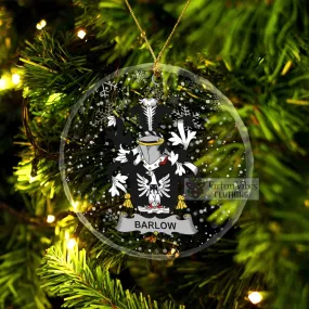 Barlow Irish Clan Christmas Glass Ornament with Coat of Arms