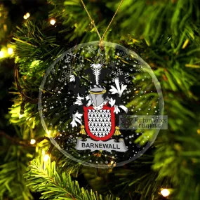 Barnewall Irish Clan Christmas Glass Ornament with Coat of Arms