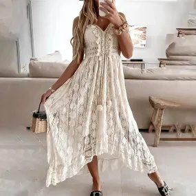 Beach Cream Bohemian Long Dresses