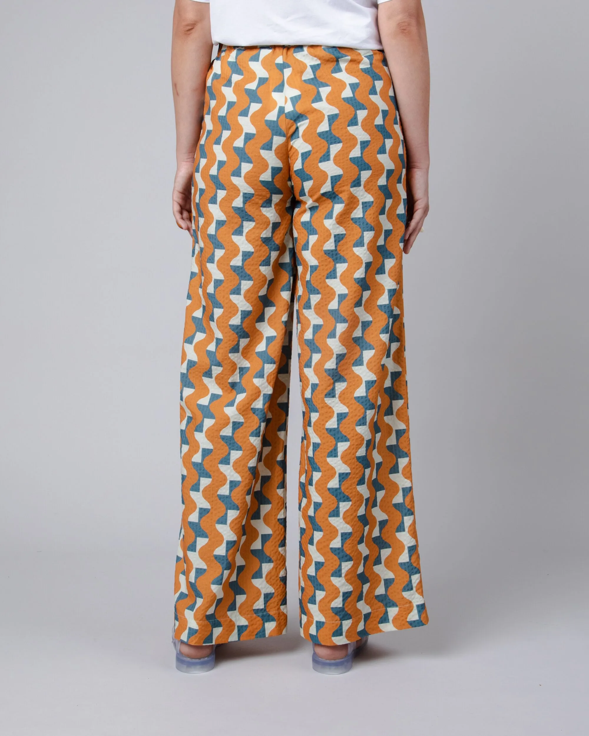 Big Tiles Wide Leg Pants Ochre