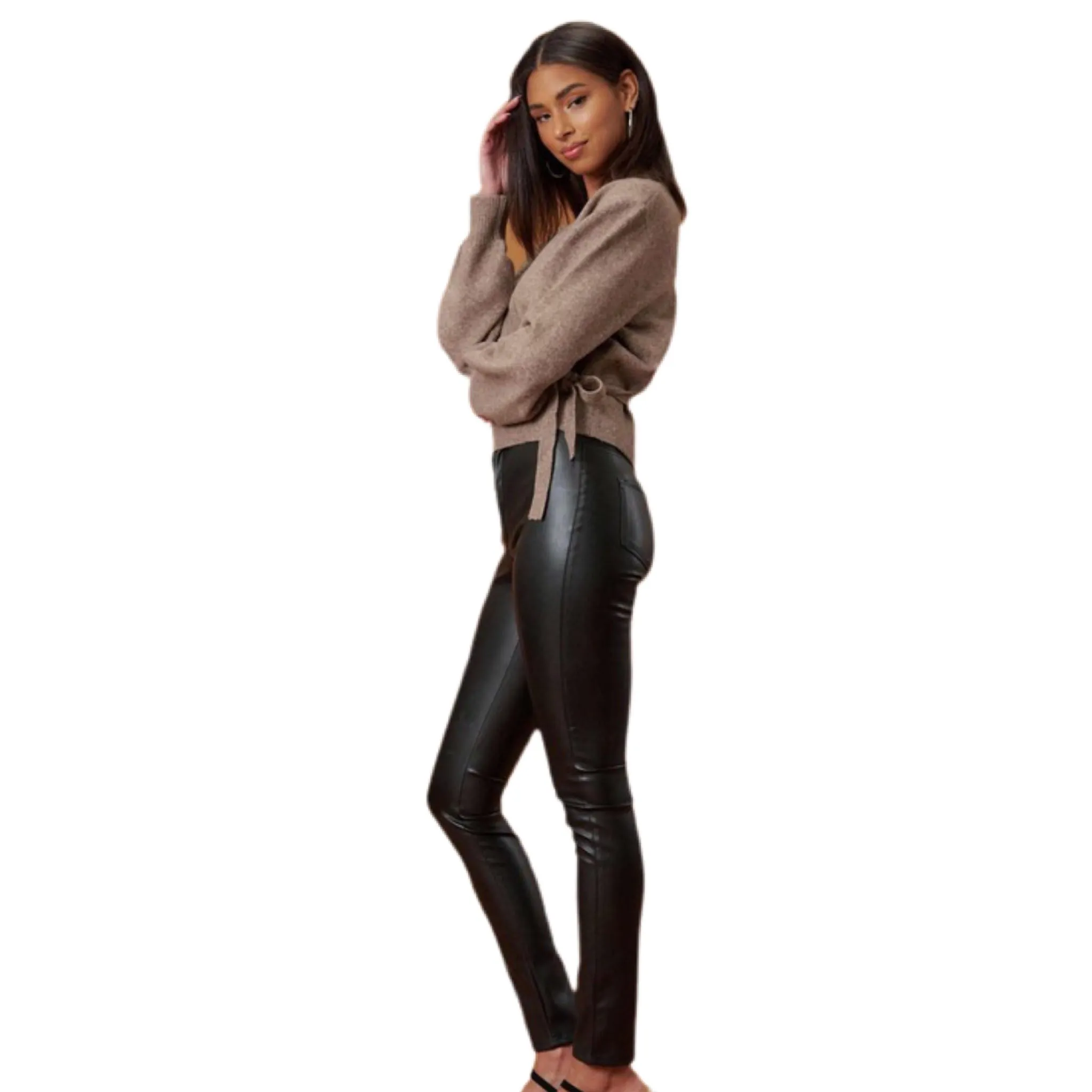 Black Faux Leather Skinny Pant