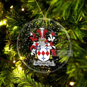 Bloomfield Irish Clan Christmas Glass Ornament with Coat of Arms