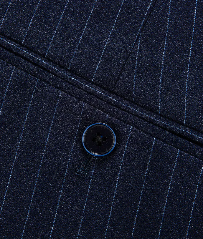 Blue White Stripe Winter Suit