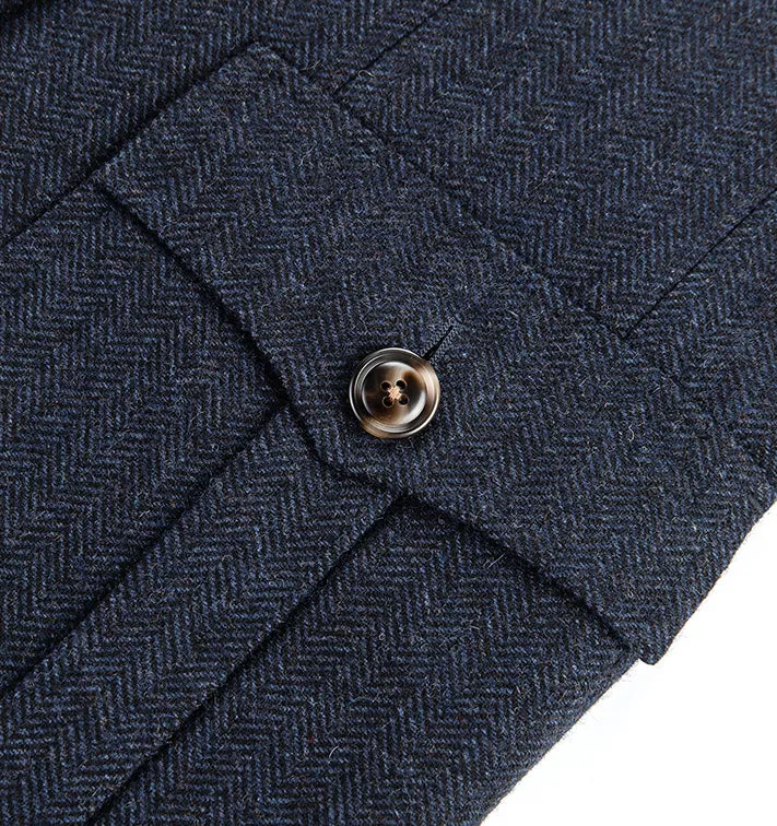 Blue Wool Blend Vintage Suit