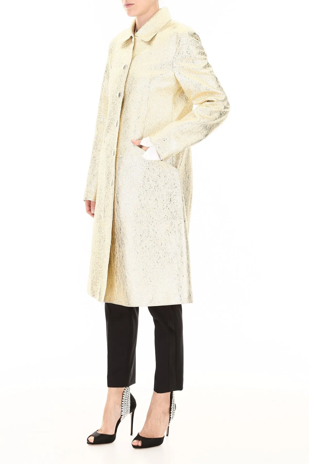 Bottega Veneta Metallic Look Coat