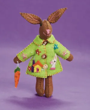 Brown Bunny in Green Coat Dress