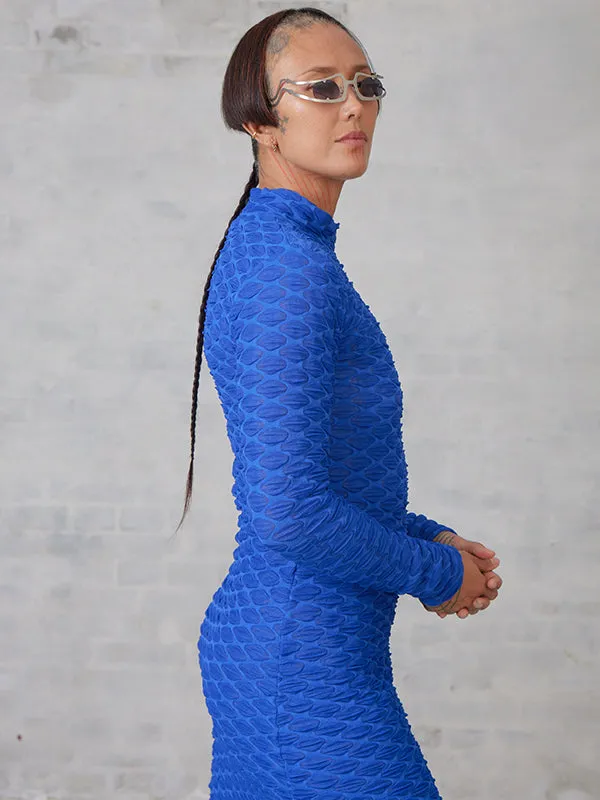 Bubble Wrap Dress - Web Blue