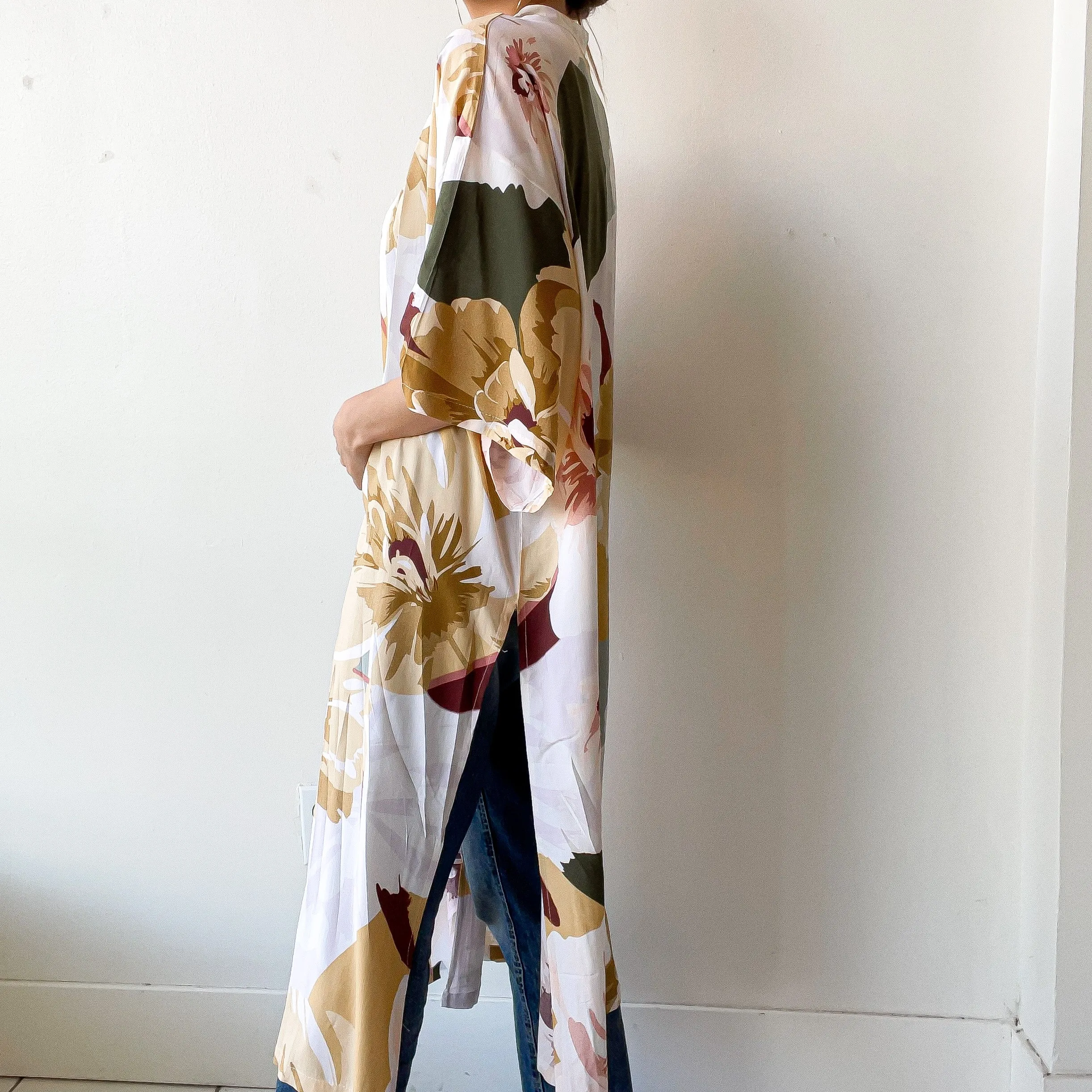 CA Kimono Floral - Ivory