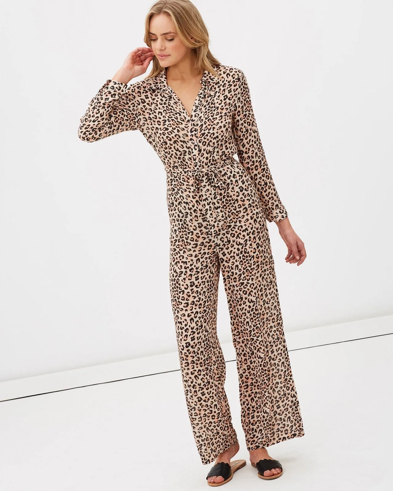 Charlie Holiday  WOMENS FELINE JUMPSUIT LEOPARD PRINT