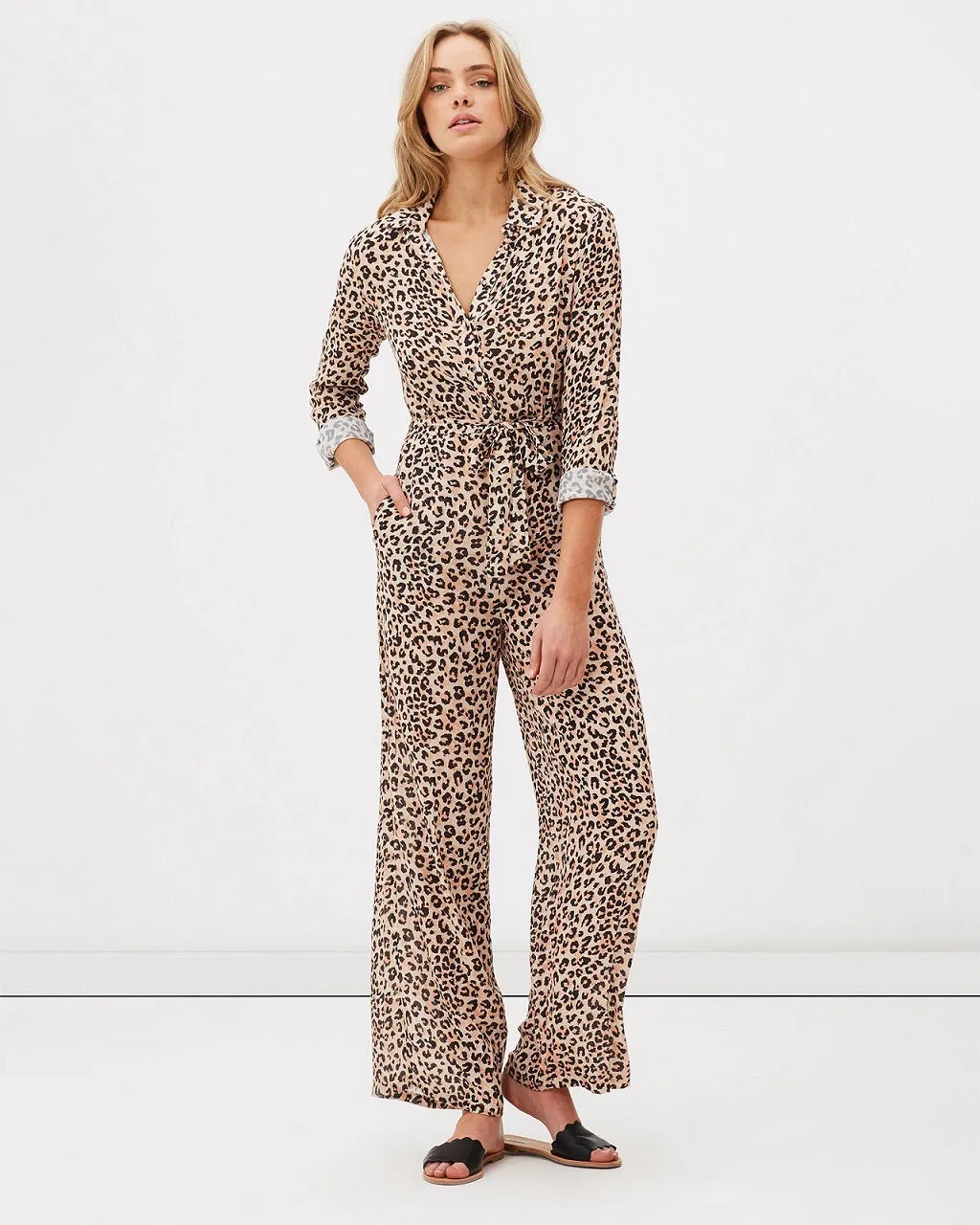 Charlie Holiday  WOMENS FELINE JUMPSUIT LEOPARD PRINT