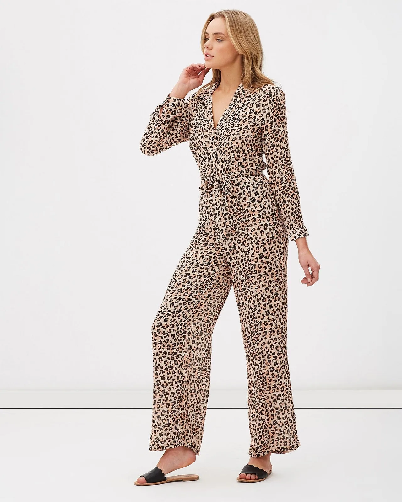 Charlie Holiday  WOMENS FELINE JUMPSUIT LEOPARD PRINT