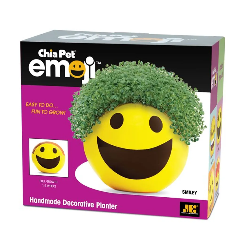 Chia Pet Planter - Emoji - Smiley