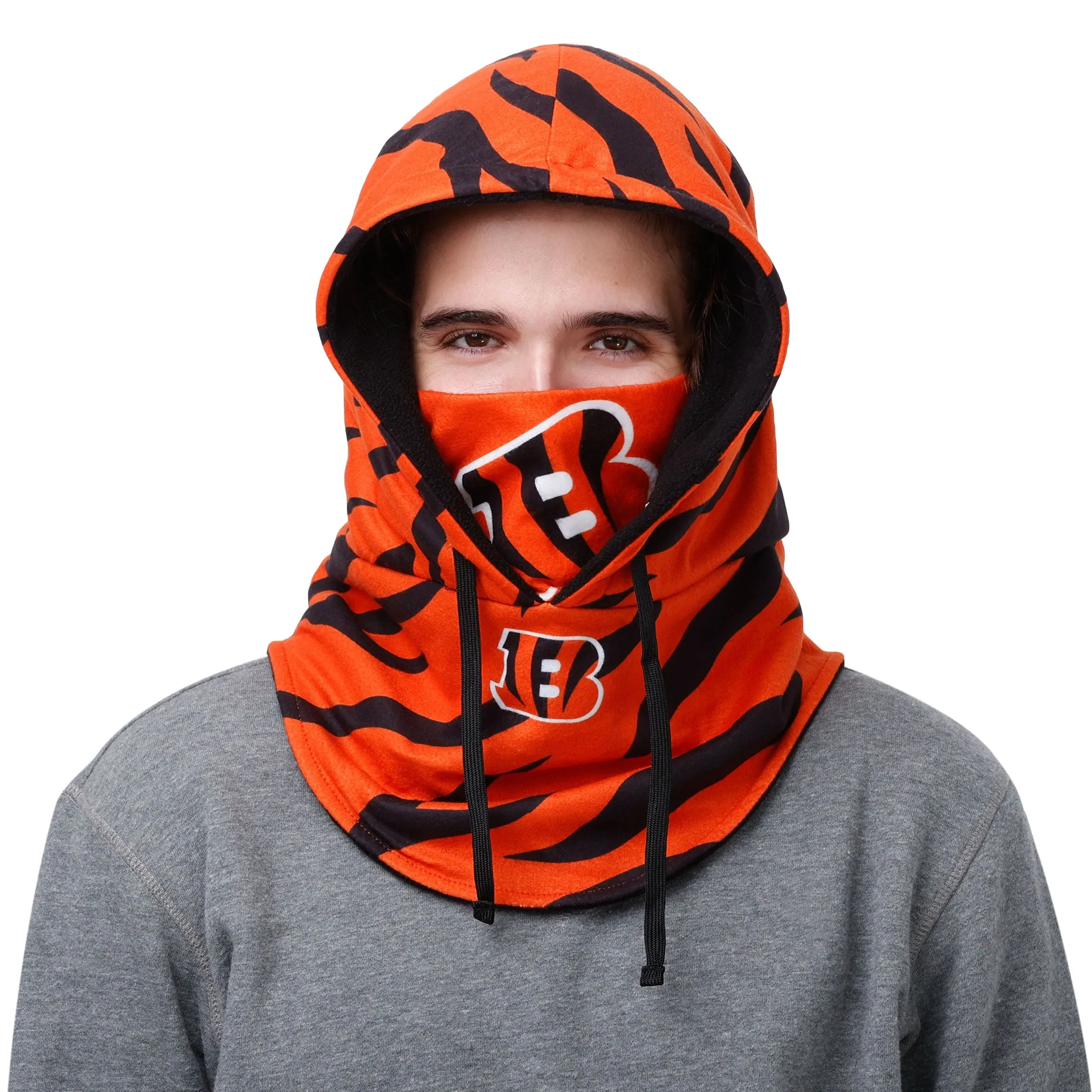 Cincinnati Bengals NFL Alternate Team Color Drawstring Hooded Gaiter