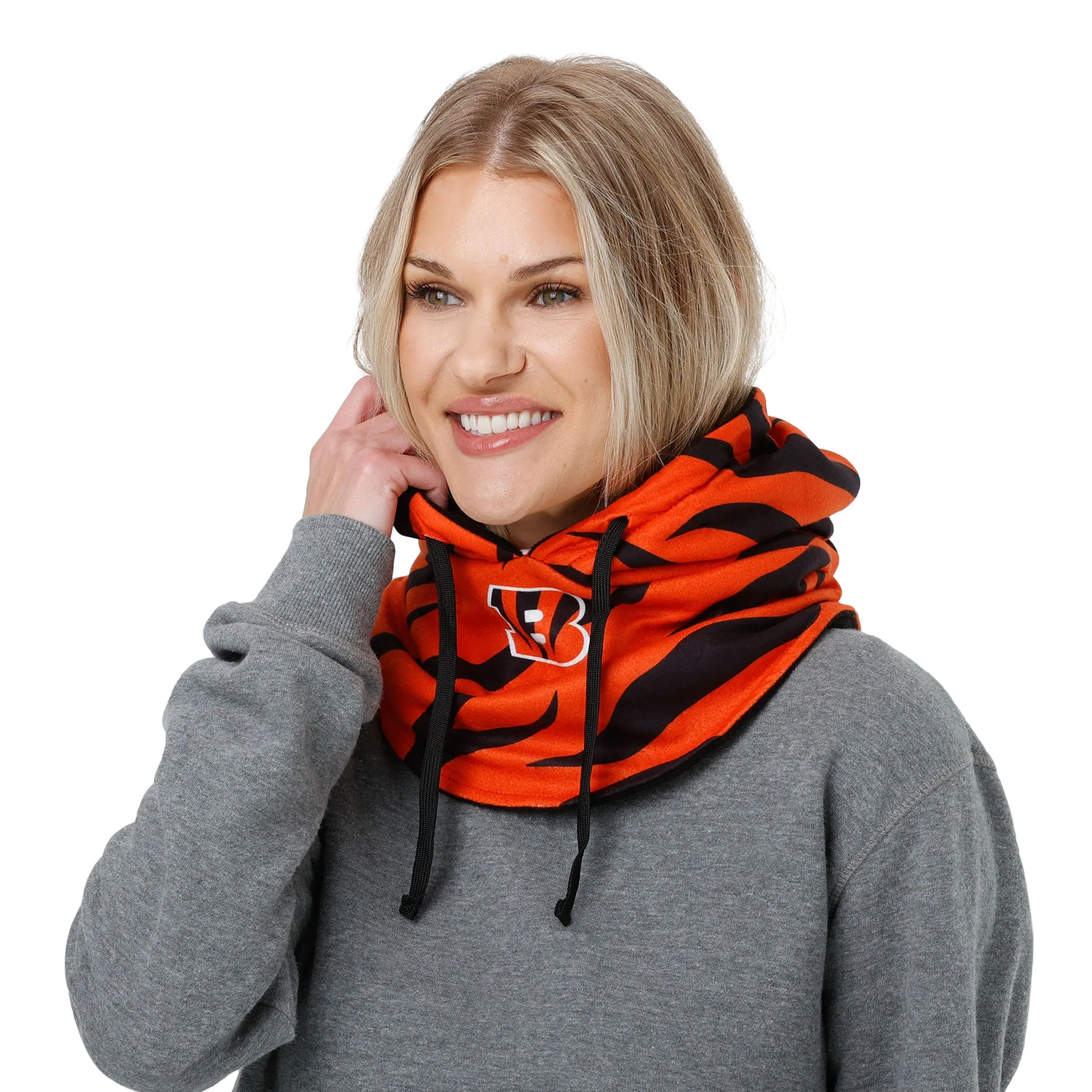 Cincinnati Bengals NFL Alternate Team Color Drawstring Hooded Gaiter